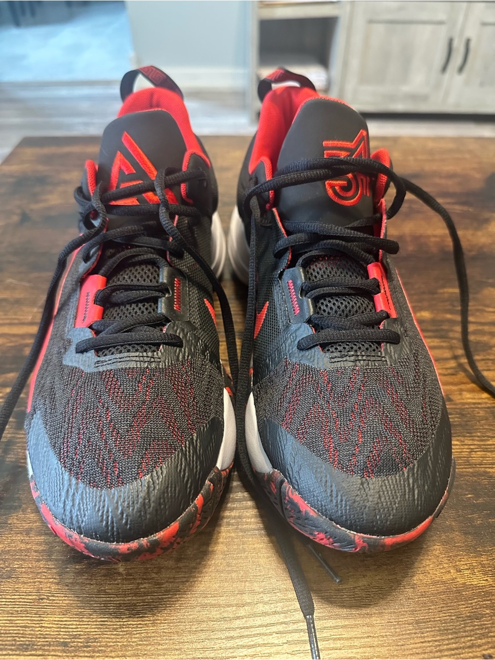 Nike Black and Red Men's Performance Sneakers